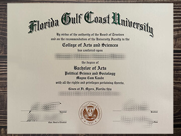 Process of Florida Gulf Coast University diploma.