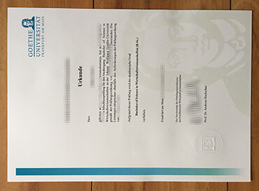 Obtain Goethe Universität Frankfurt am Main fake diploma online.