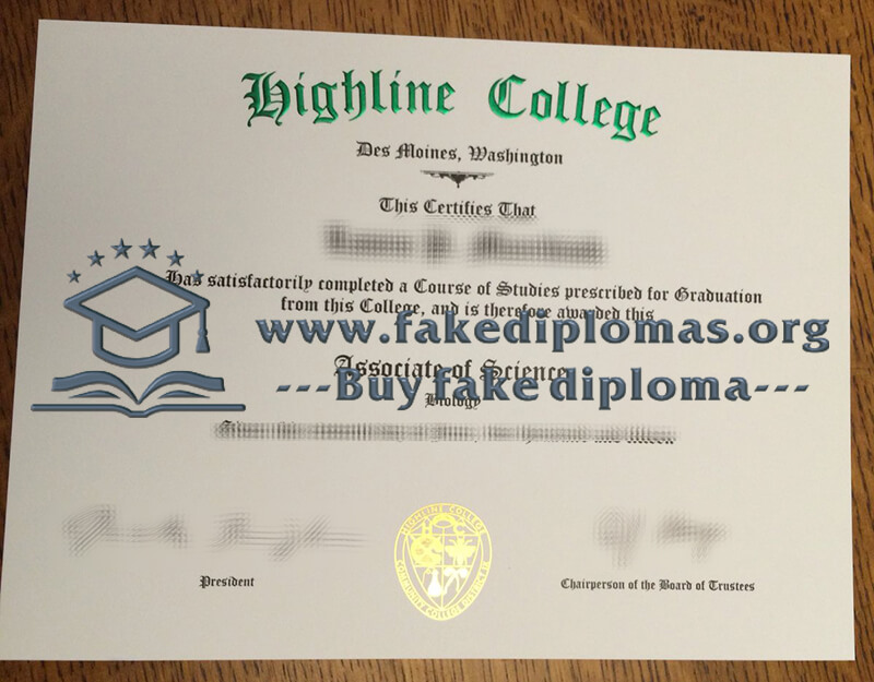 Buy Highline College fake diploma.