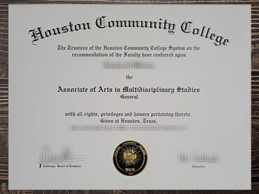 Obtain Houston Community College fake diploma online.