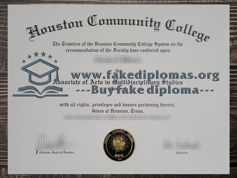 Buy Houston Community College fake diploma, Fake HCC degree.