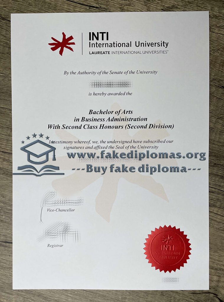 Buy INTI International University fake diploma, Make INTI International University degree.