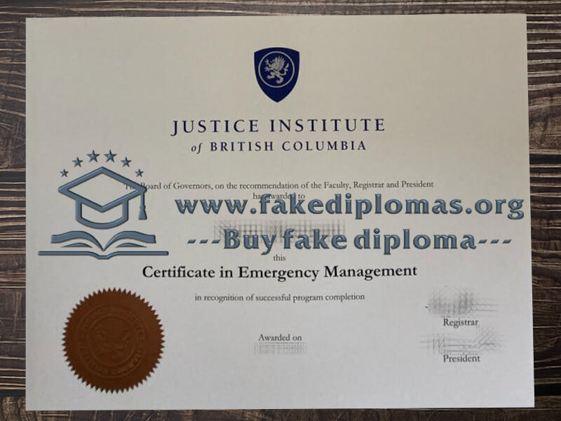 Buy Justice Institute of British Columbia fake diploma, Fake JIBC degree.