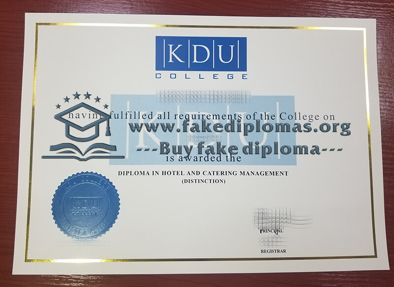 Buy KDU College fake diploma, Fake KDU College degree.