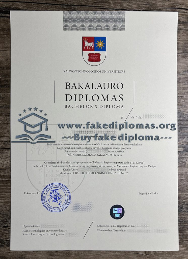 Buy Kauno Technologijos Universitetas fake diploma, Fake KTU degree.