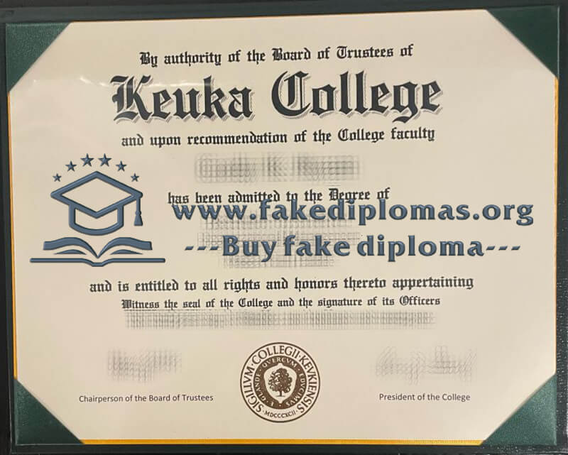 Buy Keuka College fake diploma, Fake Keuka College degree.