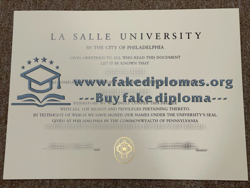 Buy La Salle University fake diploma, Fake La Salle University degree.