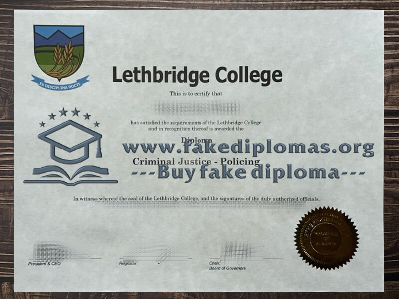 Buy Lethbridge College fake diploma, Fake Lethbridge College degree.