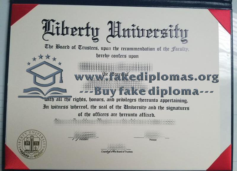 Buy Liberty University fake diploma, Fake LU degree.