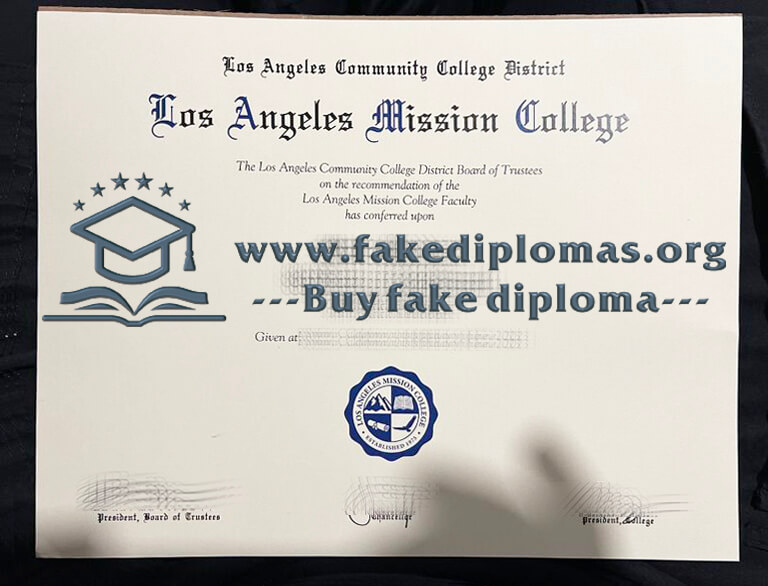 Buy Los Angeles Mission College fake diploma, Fake degree in USA.