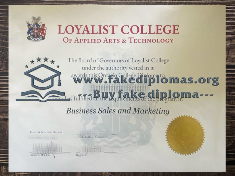 Buy Loyalist College fake diploma, Fake Loyalist College degree.