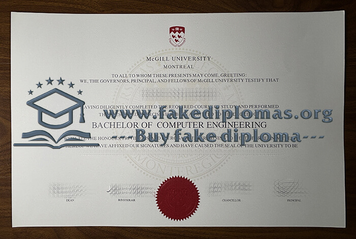 Buy McGill University fake diploma, Fake McGill University degree.