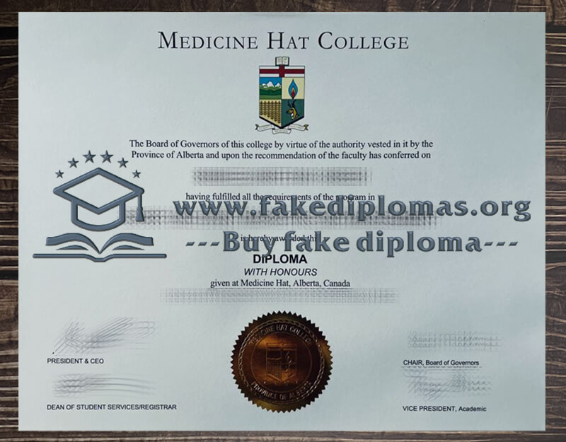 Buy Medicine Hat College fake diploma, Fake Medicine Hat College degree.