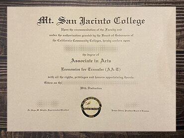 Make Mt San Jacinto College diploma online.