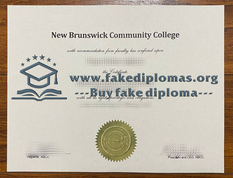 Buy New Brunswick Community College fake diploma, Fake NBCC degree.