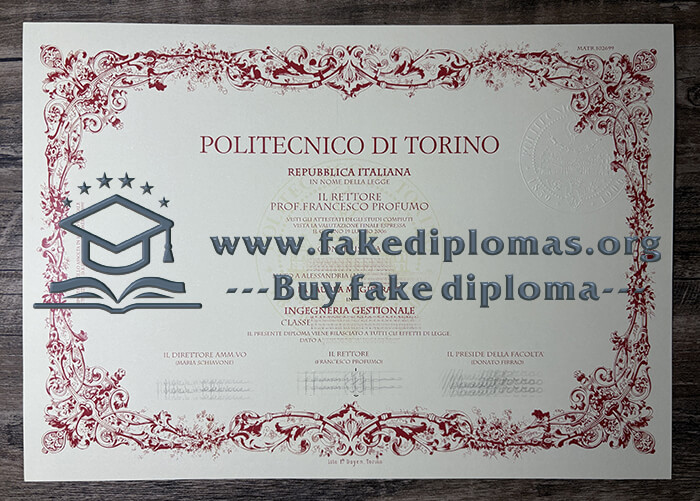 Buy Politecnico di Torino fake diploma, Fake Politecnico di Torino degree.