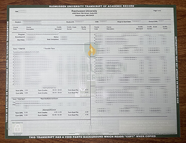 Obtain Rasmussen University fake transcript online.