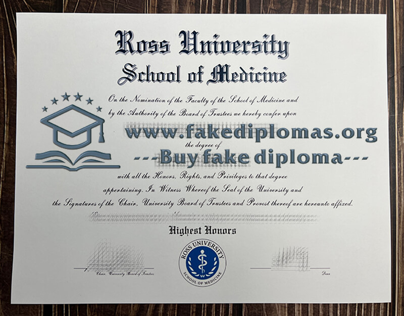 Buy Ross University School of Medicine fake diploma, Fake RUSM degree.