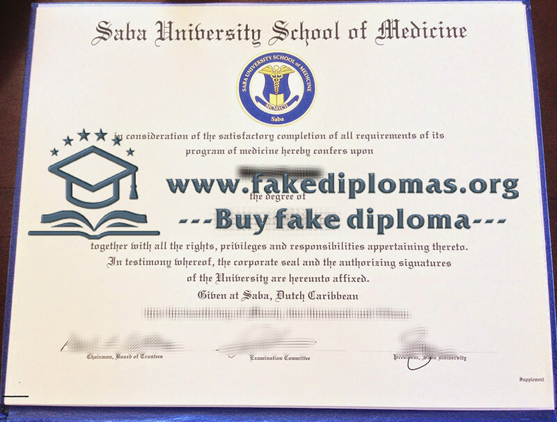 Buy Saba University School of Medicine fake diploma.