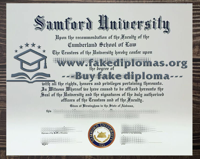 Buy Samford University fake diploma, Fake Samford University degree.