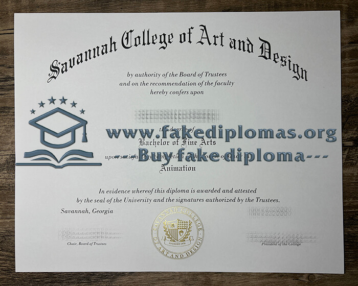 Buy Savannah College of Art and Design fake diploma, Fake SCAD certificate.