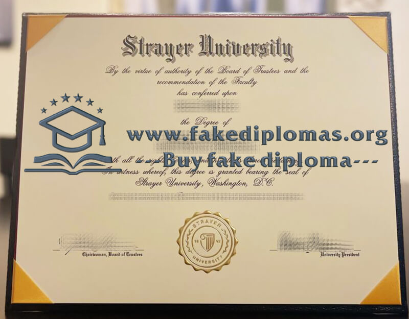 Buy Strayer University fake diploma, Fake Strayer University degree.