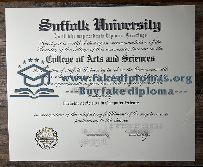 Buy Suffolk University fake diploma, Fake Suffolk University certificate.