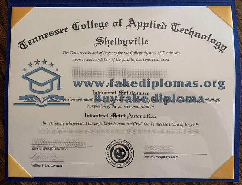 Buy Tennessee College of Applied Technology Shelbyville fake diploma.