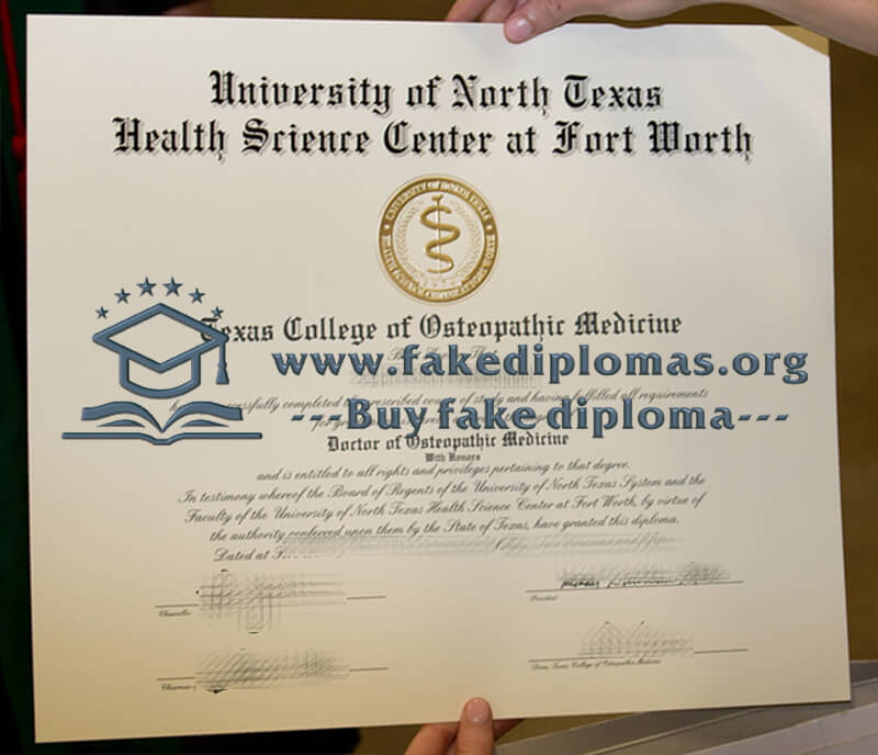 Buy UNT Health Science Center fake diploma, Fake UNT Health Science Center degree.