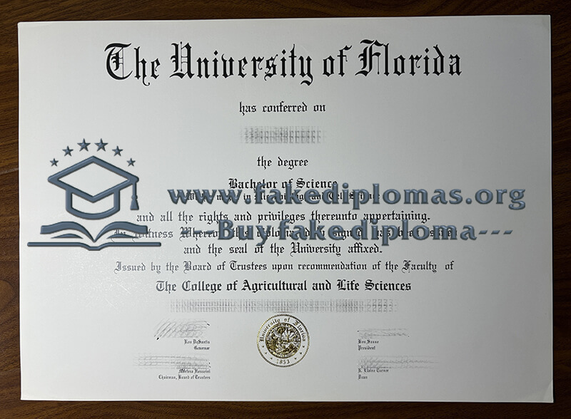 Buy University of Florida fake diploma, Fake UF degree.