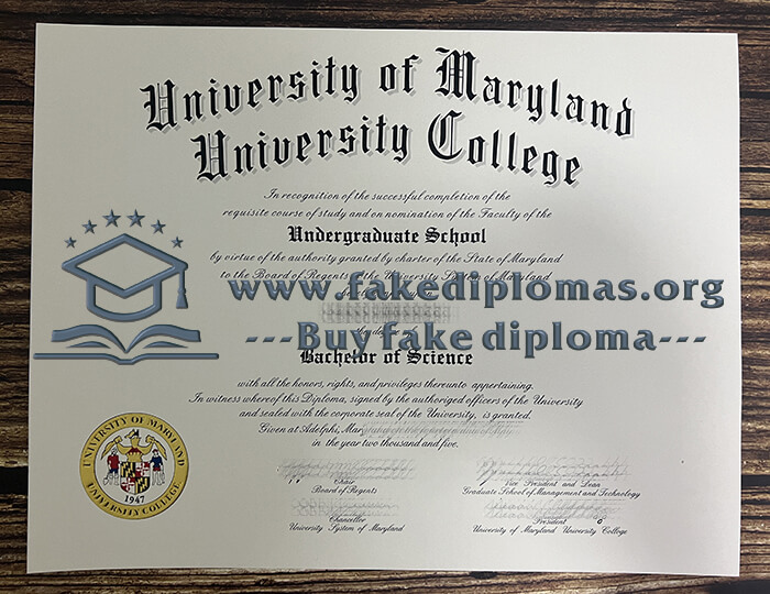 Buy University of Maryland fake diploma, Fake UMD degree.