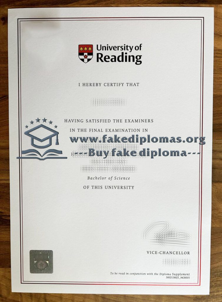 Buy University of Reading fake diploma, Fake University of Reading degree.