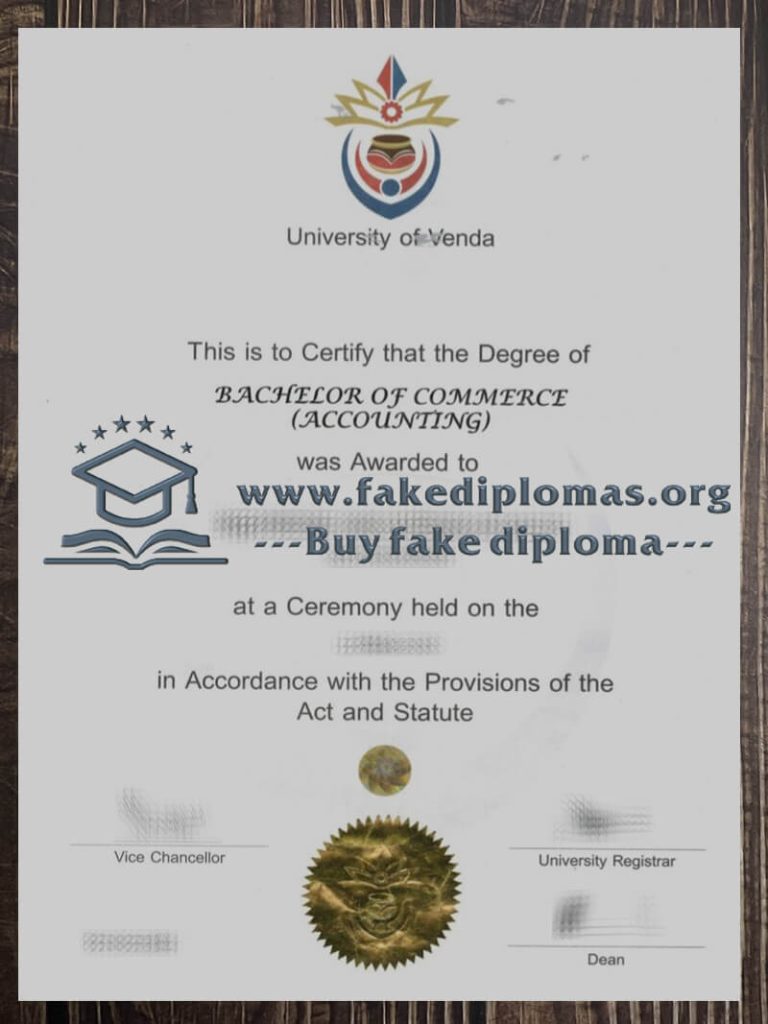 Buy University of Venda fake diploma, Fake University of Venda degree.