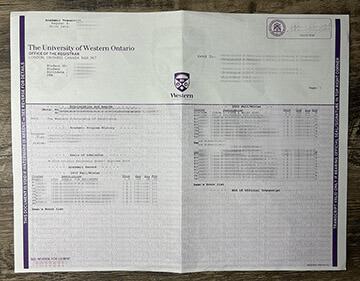 Obtain University of Western Ontario fake transcript online.