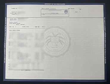 Obtain University of the Virgin Islands fake transcript.