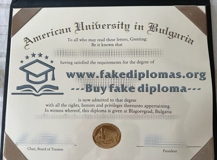 Buy American University in Bulgaria fake diploma, Fake AUBG degree.