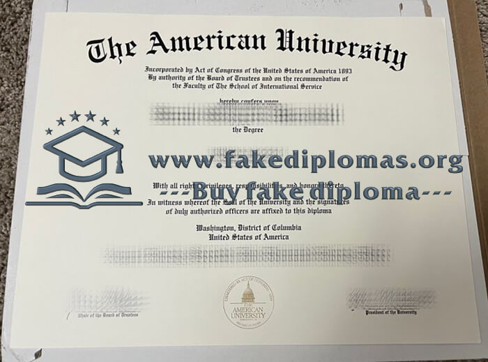 Buy American University fake diploma, Fake American University degree.