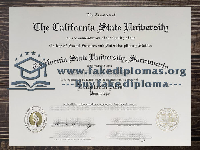 Buy California State University, Sacramento fake diploma, Fake CSUS degree.