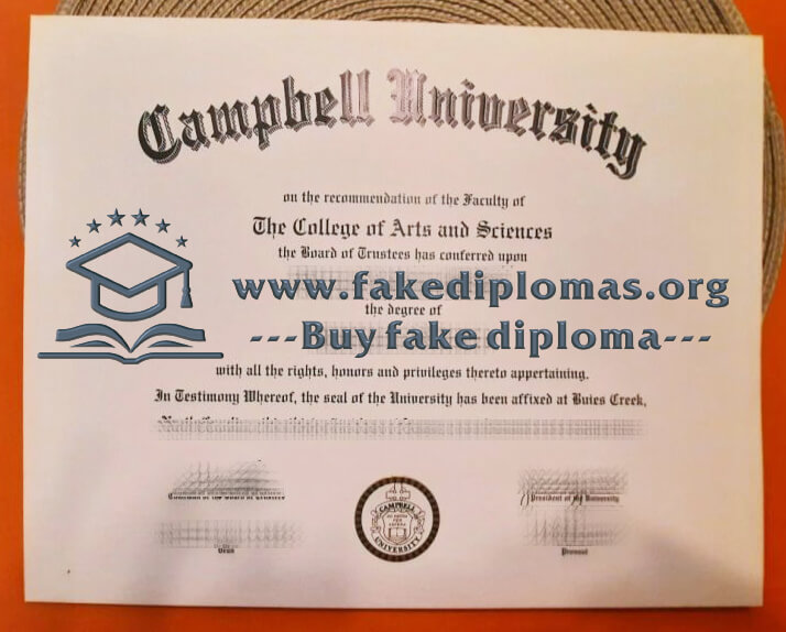 Buy Campbell University fake diploma, Fake Campbell University degree.