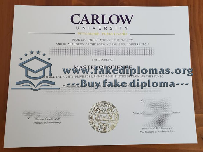 Buy Carlow University fake diploma, Fake Carlow University degree.