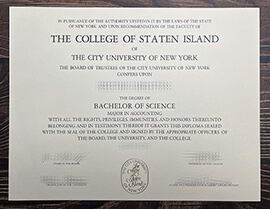 Where to buy College of Staten Island fake diploma online?