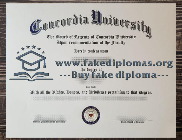 Buy Concordia University fake diploma, Fake Concordia University degree.