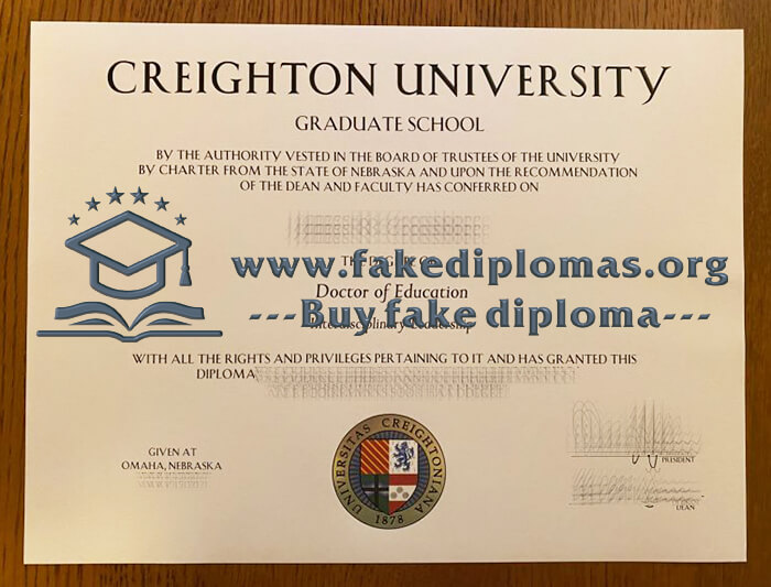 Buy Creighton University fake diploma, Fake Creighton University degree.