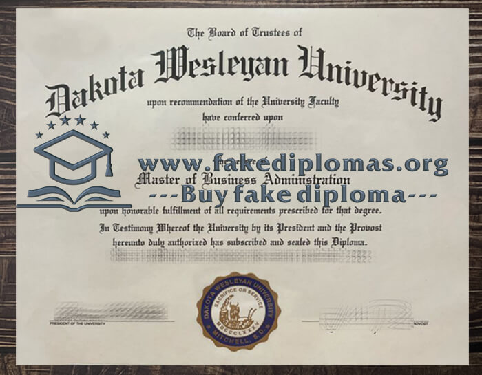 Buy Dakota Wesleyan University fake diploma, Fake DWU degree.