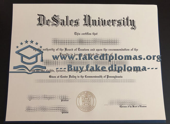 Buy DeSales University fake diploma, Fake DSU degree.