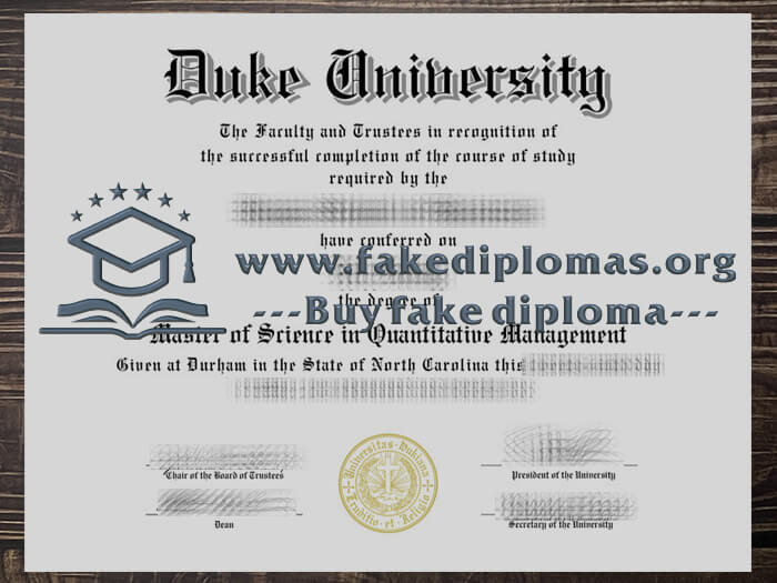 Buy Duke University fake diploma, Fake Duke University certificate.