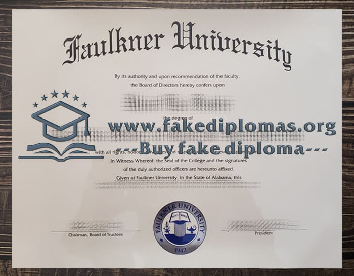 Buy Faulkner University fake diploma, Fake Faulkner University degree.