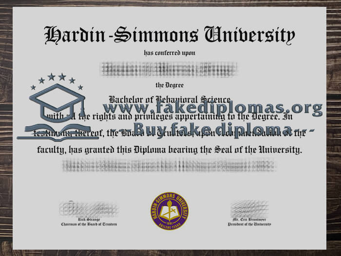 Buy Hardin-Simmons University fake diploma, Fake HSU degree.