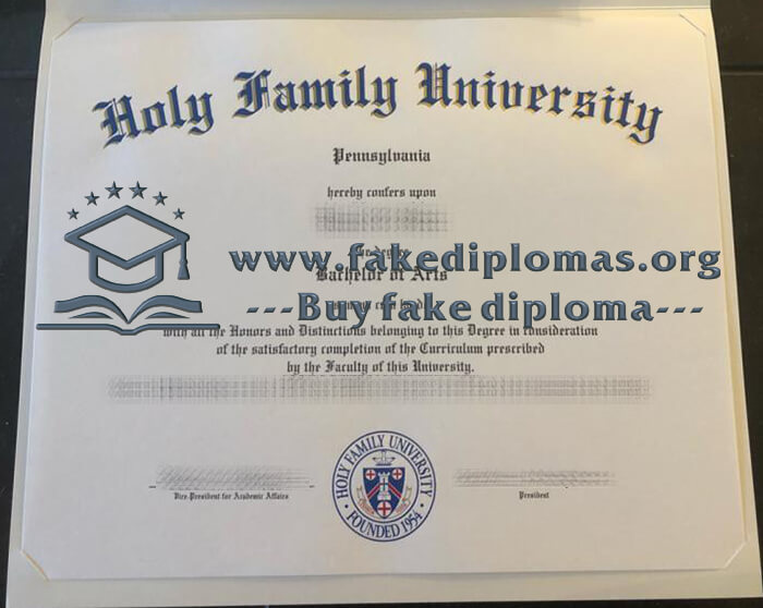 Buy Holy Family University fake diploma, Fake Holy Family University degree.