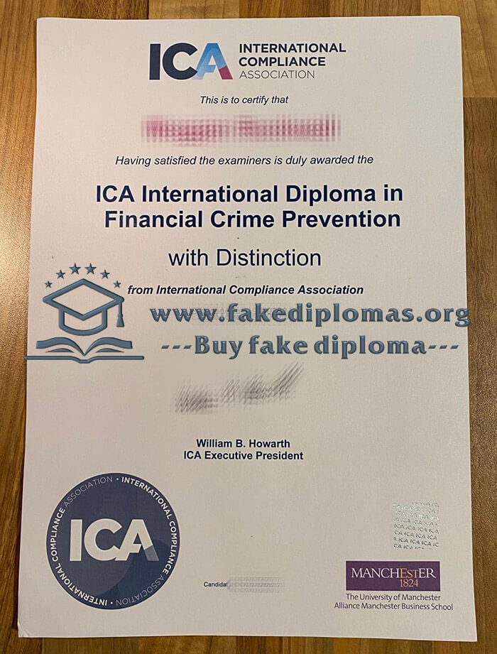 Buy International Compliance Association fake certificate.